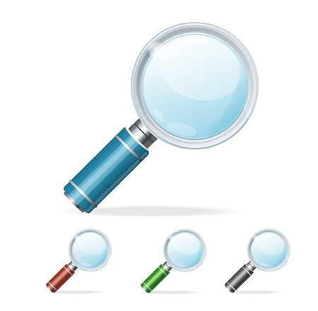 Vector magnifying glass iconsのイラスト素材