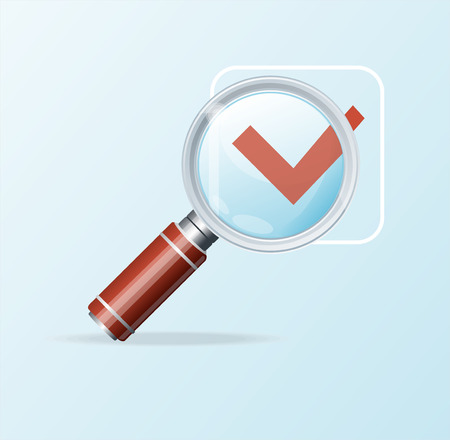 Vector magnifying glass iconのイラスト素材