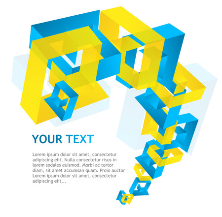 Abstract geometric and textのイラスト素材
