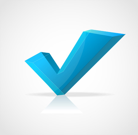 Vector check mark Yesのイラスト素材