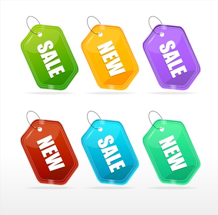 Vector sale labelsのイラスト素材