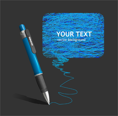 Vector pen text boxのイラスト素材