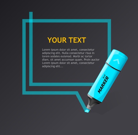 ector markers text boxのイラスト素材