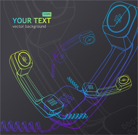 Vector phone receiver backgroundのイラスト素材