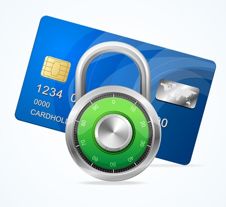 Security Card Concept. Vector padlockのイラスト素材