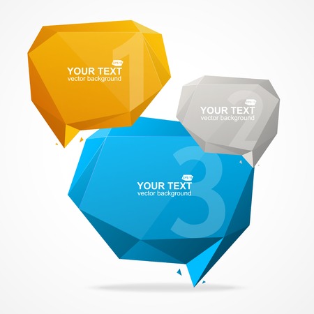 Vector colorful text boxes, infographics options banner 1 2 3 conceptのイラスト素材