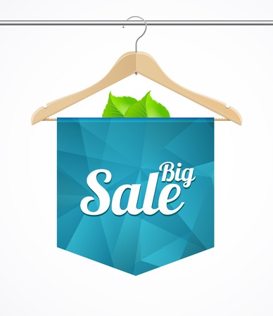 Vector Sale collections design template with clothes hanger.のイラスト素材