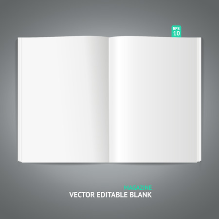 Blank magazine template isolated on gray backgroundのイラスト素材