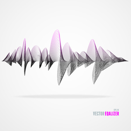 Vector illustration equalizer, colorful musical bar. white background. Wave conceptのイラスト素材