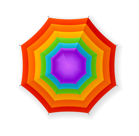 Autumn Umbrella Rainbow. Bright Colors. Vector illustrationのイラスト素材