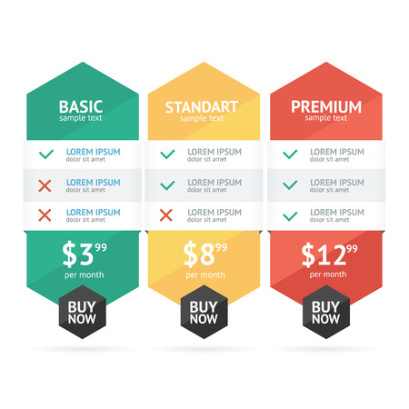 Pricing List for Commercial Services. Vector illustrationのイラスト素材