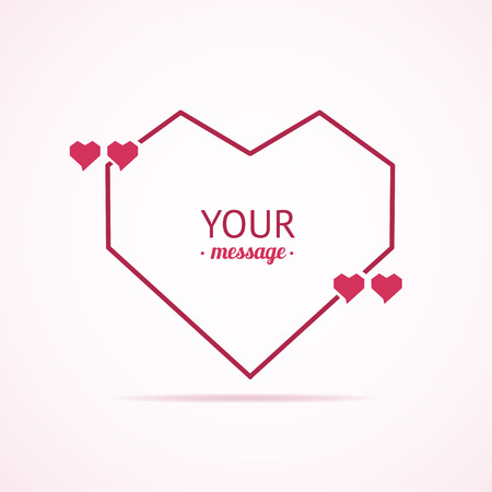 Valentine Card Quote Blank. The Concept of Declaration of Love. Vector illustrationのイラスト素材