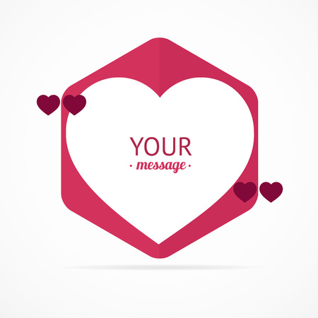Valentine Card with Space in the Center For Your Message. Vector illustrationのイラスト素材