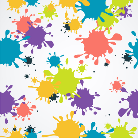 Colorful Drop Blot Background Seamless. Vector illustrationのイラスト素材