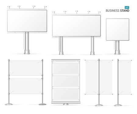 Blank Business Stand Set  for Advertisement. Vector illustrationのイラスト素材