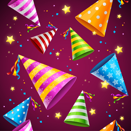 Party Hat Background Pattern. Ready for Your Holiday. Vector illustrationのイラスト素材