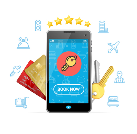Online Booking Concept. Vectorのイラスト素材
