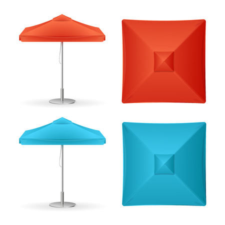 Parasol Promo Summer Cafe. Vectorのイラスト素材