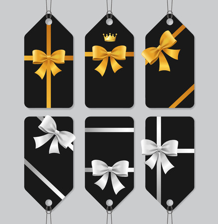Sale or Present Bow Labels Set. Vectorのイラスト素材