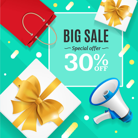 Big Sale Banner Card or Poster. Vectorのイラスト素材