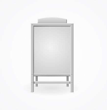 Realistic Template Blank White Menu Board. Vectorのイラスト素材