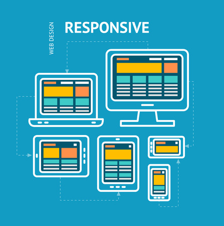 Responsive Web Design Concept. Vectorのイラスト素材