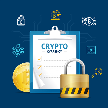 Realistic 3d Detailed Bitcoin Currency Concept. Vectorのイラスト素材