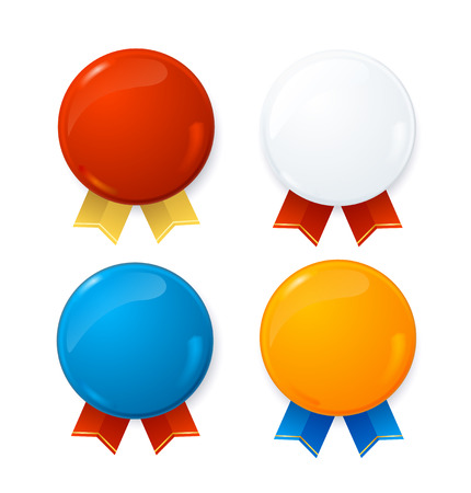 Realistic Detailed 3d Badges Sale Set. Vectorのイラスト素材