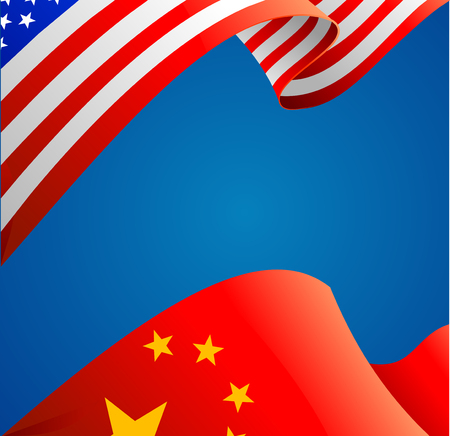 Realistic Detailed 3d Flag Background Card. Vectorのイラスト素材