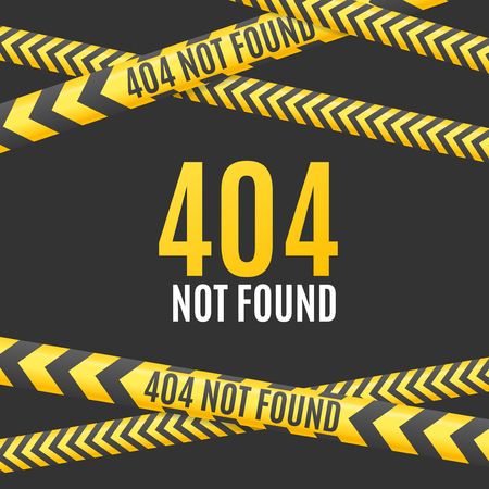Realistic Detailed 3d 404 Page Background Card. Vector
