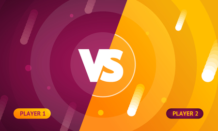 Abstract Color Background with Versus Sign. Vectorのイラスト素材