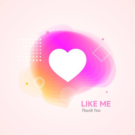 Like Me Thanks You Social Media Concept. Vectorのイラスト素材