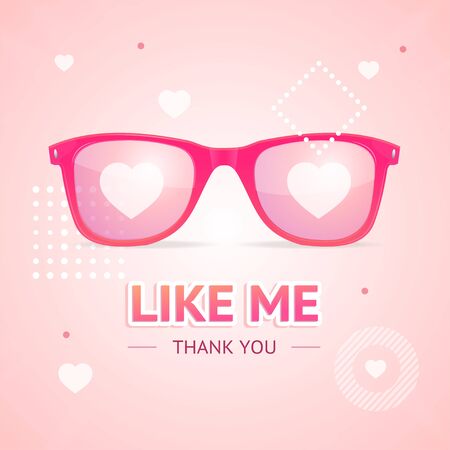 Like Me Thanks You Social Media Concept. Vectorのイラスト素材