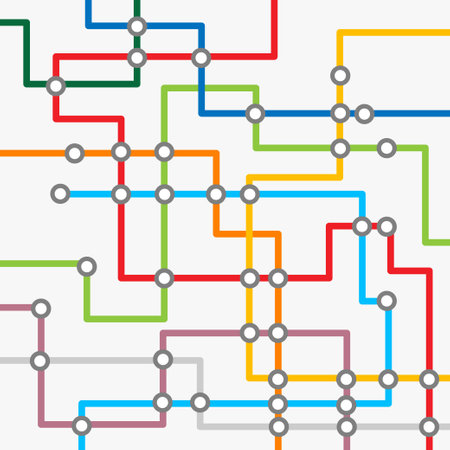 Underground Metro Map Seamless Pattern Background. Vectorのイラスト素材
