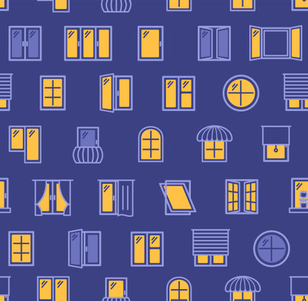 Windows Signs Seamless Pattern Background. Vectorのイラスト素材