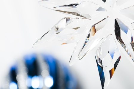 Crystal star christmas ornamentの写真素材