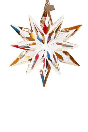Crystal star christmas ornamentの写真素材