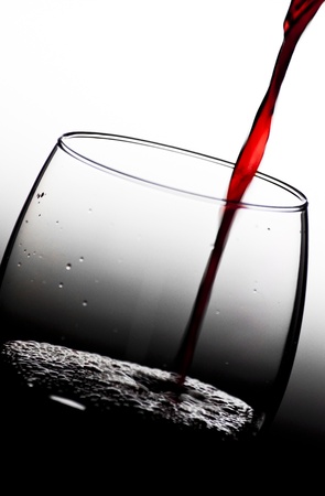 Glass of red wineの写真素材