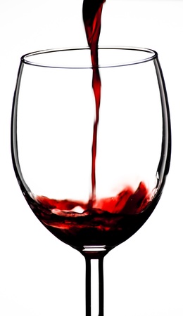 Glass of red wineの写真素材