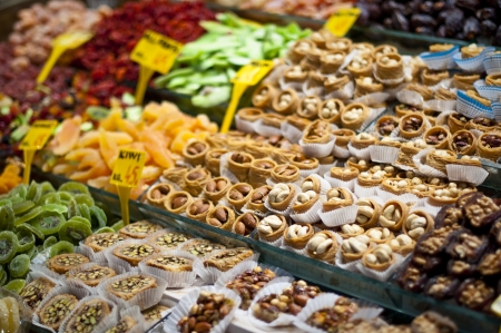 Turkish delights in the bazarの写真素材