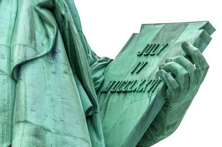 The tablet held in her left hand by the Lady Liberty that measures  23' 7 tall and 13' 7 wide...