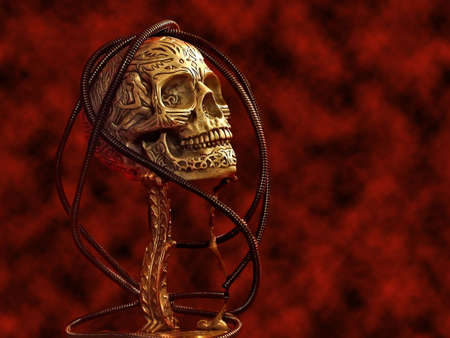 fake halloween skull (3)の写真素材