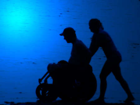 loneliness on the beachの写真素材