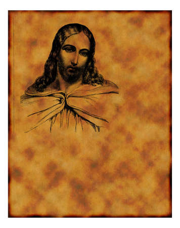 Old Christian parchmentの写真素材