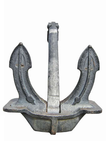 anchor boat isolated on white backgroundの写真素材