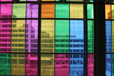 Interior of Palais des congres Montreal. To create a Palais open to the world, the architectural concept of the Palais focuses on the aspects of light and transparency.の写真素材