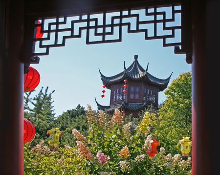 Montreal Chinese garden.の写真素材