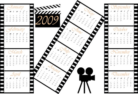 Calendar 2009 : Theme movie.のイラスト素材