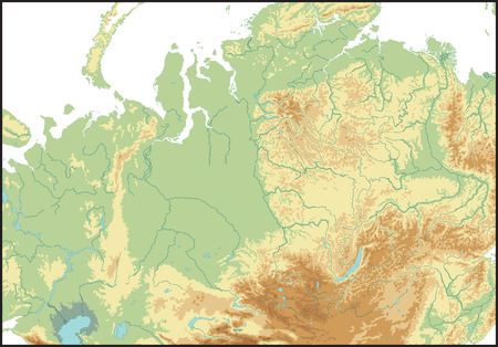 Relief Of North Asia.のイラスト素材
