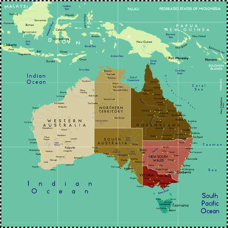 Australia map.のイラスト素材